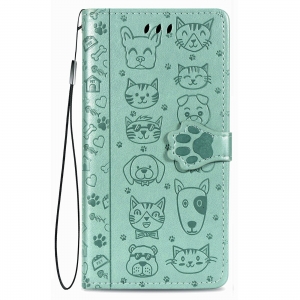 Dėklas Cat-Dog Samsung A566 A56 5G žalias