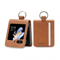 Dėklas Mercury Basic Diary Samsung F741 Z Flip6 rudas
