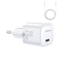 Įkroviklis Joyroom JR-TCF02 20W USB-C + USB-C to USB-C cable 1.0m baltas