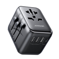 Universalus kelioninis įkroviklis Joyroom JR-TCW01 15W 3xUSB-A / USB-C juodas
