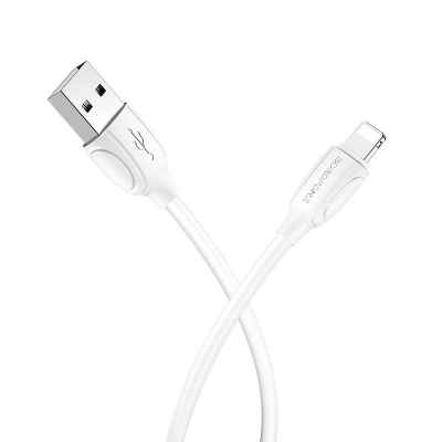 USB kabelis Borofone BX19 USB-A to Lightning 1.0m baltas USB kabelis Borofone BX19 USB-A to Lightning 1.0m baltas
