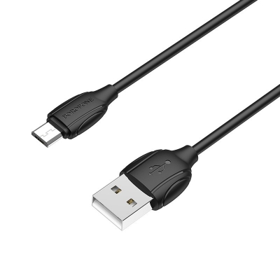 USB kabelis Borofone BX19 USB-A to MicroUSB 1.0m juodas USB kabelis Borofone BX19 USB-A to MicroUSB 1.0m juodas
