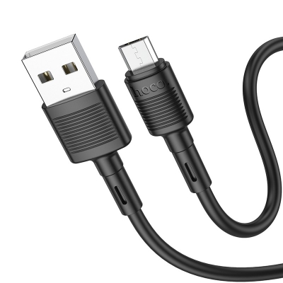USB kabelis Hoco X83 USB-A to MicroUSB 1.0m juodas USB kabelis Hoco X83 USB-A to MicroUSB 1.0m juodas