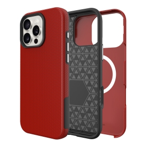 Dėklas Perfectionists Triangle Mag Case Apple iPhone 12 / 12 Pro raudonas