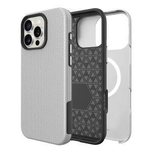 Dėklas Perfectionists Triangle Mag Case Apple iPhone 14 Pro Max sidabrinis