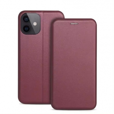 Dėklas Book Elegance Samsung A566 A56 5G tamsiai raudonas
