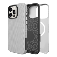 Dėklas Perfectionists Triangle Mag Case Apple iPhone 16 Pro sidabrinis