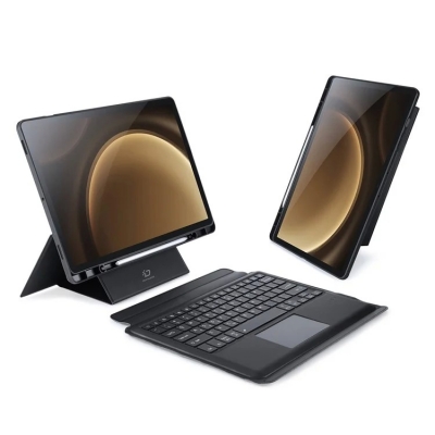 Dėklas su klaviatūra Dux Ducis DK Samsung X820 Tab S10 Plus / X810 / 816 Tab S9 Plus / X610 / X616 Tab S9 FE Plus juodas