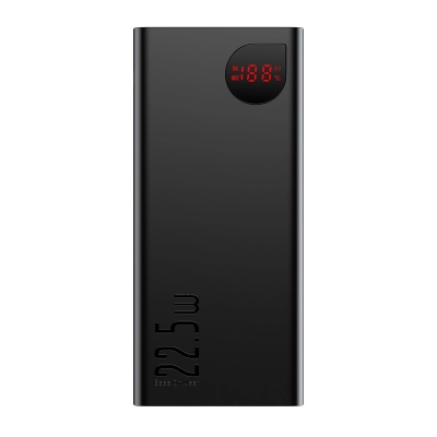Išorinė baterija Power Bank Baseus Adaman 22.5W 20000mAh juoda PPAD070101 Išorinė baterija Power Bank Baseus Adaman 22.5W 20000mAh juoda PPAD070101
