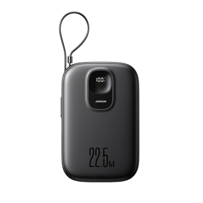 Išorinė baterija Power Bank Joyroom JR-PBF18 22.5W with Lightning cable 10000mAh juoda