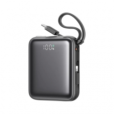 Išorinė baterija Power Bank Joyroom JR-PBF27 22.5W Mini 10000mAh juoda Išorinė baterija Power Bank Joyroom JR-PBF27 22.5W Mini 10000mAh juoda