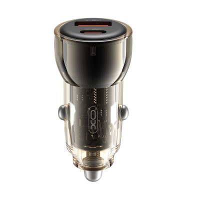 Automobilinis įkroviklis XO CC60 USB-A / USB-C 60W juodas Automobilinis įkroviklis XO CC60 USB-A / USB-C 60W juodas