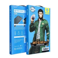 LCD apsauginis stikliukas 5D Mr. Monkey Glass (Strong Matte) Apple iPhone 14 Pro Max juodas