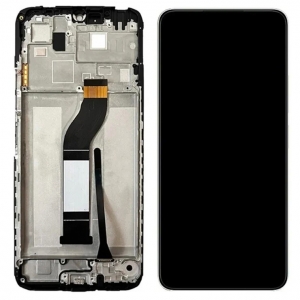 Ekranas Xiaomi Redmi 13C 4G / 5G / Poco C65 su lietimui jautriu stikliuku ir rėmeliu juodas