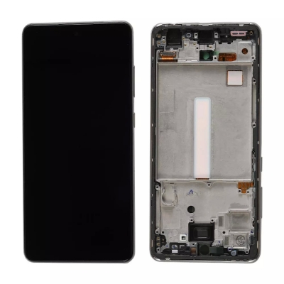 Ekranas Samsung A525 A52 4G / A526 A52 5G su lietimui jautriu stikliuku ir rėmeliu juodas OLED (real size) Ekranas Samsung A525 A52 4G / A526 A52 5G su lietimui jautriu stikliuku ir rėmeliu juodas OLED (real size)