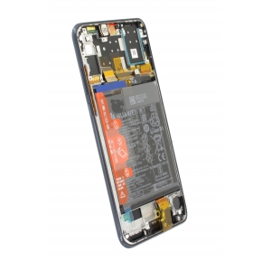 Ekranas Huawei P30 Lite New Edition 2020 (02353FPX / 02353DQU) su lietimui jautriu stikliuku ir rėmeliu ir baterija Midnight Black originalus (service pack)