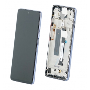Ekranas Xiaomi Mi 10T Lite 5G su lietimui jautriu stikliuku ir rėmeliu Pearl Grey / Tarnish originalus (service pack)