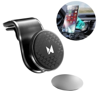 Automobilinis universalus telefono laikiklis Wozinsky WMH-03 tvirtinamas ant ventiliacijos grotelių, magnetinis, juodas