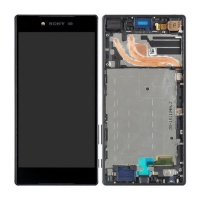 Ekranas Sony E6853 Xperia Z5 Premium su lietimui jautriu stikliuku ir rėmeliu Black originalus (used Grade B)