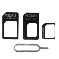 NanoSIM ir MicroSIM kortelių adapterių komplektas