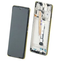 Ekranas Xiaomi Poco X3 Pro / X3 / X3 NFC su lietimui jautriu stikliuku ir rėmeliu Phantom Black / Tarnish originalus (service pack)