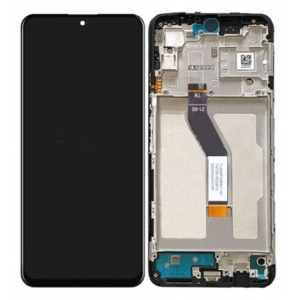 Ekranas Xiaomi Poco M4 Pro 5G / Redmi Note 11S 5G / Redmi Note 11T 5G su lietimui jautriu stikliuku ir rėmeliu Black originalus (service pack)