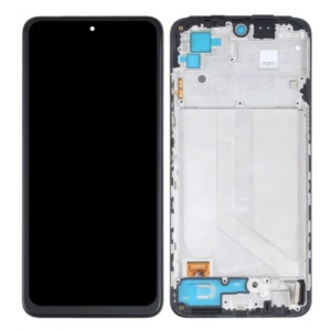 Ekranas Xiaomi Redmi Note 10 / Redmi Note 10S / Poco M5s su lietimui jautriu stikliuku ir rėmeliu Black originalus (service pack)