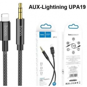 Audio adapteris HOCO UPA19 lightning į 3,5mm(p) juodas (1M)