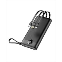 Išorinė baterija POWER BANK VEGER C10 10000mAh (USB,USB-A,Type-C,MicroUSB,lightning) juoda