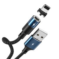USB kabelis REMAX Magnetic lightning 1.2m (3A) juodas