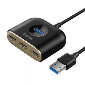 USB šakotuvas Baseus (CAHUB-AY01) USB to (1xUSB 3.0; 3xUSB 2.0) juodas