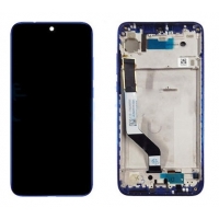 Ekranas Xiaomi Redmi Note 7 su lietimui jautriu stikliuku ir rėmeliu Blue originalus (service pack)