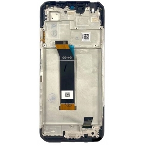 Ekranas Xiaomi Poco M4 5G / Poco M5 su lietimui jautriu stikliuku su rėmeliu Black originalus (service pack)