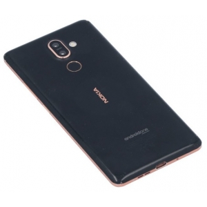 Galinis dangtelis Nokia 7 Plus Black / Copper originalus (used Grade A)