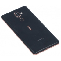 Galinis dangtelis Nokia 7 Plus Black / Copper originalus (used Grade B)