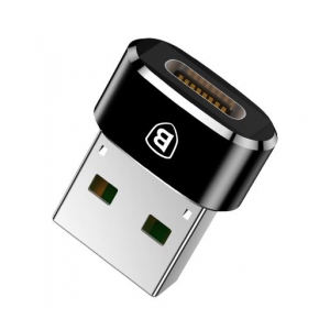 Adapteris BASEUS (CAAOTG-01) iš Type-C į USB juodas