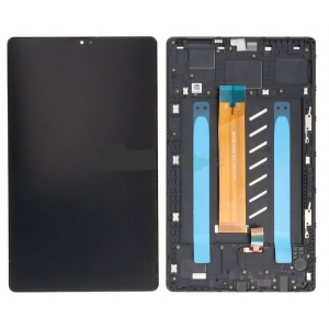 Ekranas Samsung T225 Tab A7 LTE su lietimui jautriu stikliuku ir rėmeliu Black originalus (service pack)