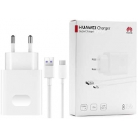 Įkroviklis originalus Huawei USB SuperCharge (CP404B) 22,5W + type-C kabelis baltas (service pack)
