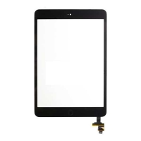 Lietimui jautrus stikliukas iPad mini / mini 2 su home mygtuku ir IC Black HQ