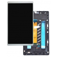 Ekranas Samsung T225 Tab A7 LTE su lietimui jautriu stikliuku ir rėmeliu Silver (Refurbished)