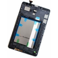 Ekranas Samsung T560 / T561 Tab E 9.6 su lietimui jautriu stikliuku Black originalus (service pack)