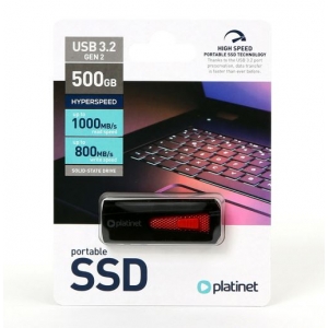 Atmintinė SSD Platinet USB 500GB (USB 3.2; R / W 1053 / 890 MB / s)