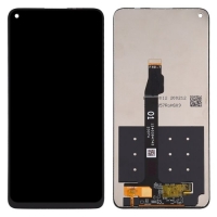 Ekranas Huawei P40 Lite 5G / Nova 7 SE / Honor 30S 5G su lietimui jautriu stikliuku Black