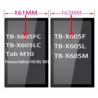Ekranas Lenovo Tab M10 FHD Rel X605LC / FC 10.1 su lietimui jautriu stikliuku Black (mažesnė versija 161mm) (Refurbished)