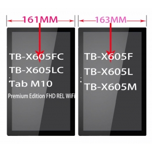 Ekranas Lenovo Tab M10 FHD Rel X605LC / FC 10.1 su lietimui jautriu stikliuku Black (mažesnė versija 161mm) (Refurbished)