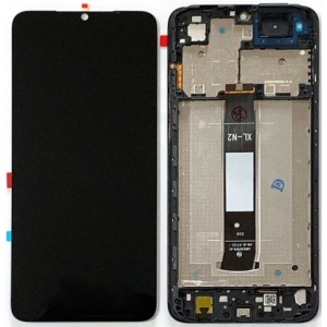 Ekranas Xiaomi Redmi A1 / A1+ su lietimui jautriu stikliuku ir rėmeliu Black originalus (service pack)