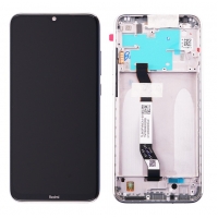 Ekranas Xiaomi Redmi Note 8 / Note 8 2021 su lietimui jautriu stikliuku ir rėmeliu White originalus (service pack)