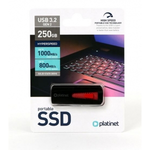 Atmintinė SSD Platinet USB 250GB (USB 3.2; R / W 1000 / 800 MB / s)