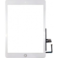 Lietimui jautrus stikliukas iPad 2018 9.7 (6th) White su home mygtuku ir laikikliais