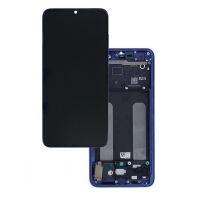 Ekranas Xiaomi Mi 9 Lite su lietimui jautriu stikliuku ir rėmeliu Blue originalus (service pack)